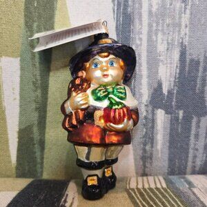 Vtg Christopher Radko John & Priscilla JOHN only Thanksgiving Pilgrim Ornament